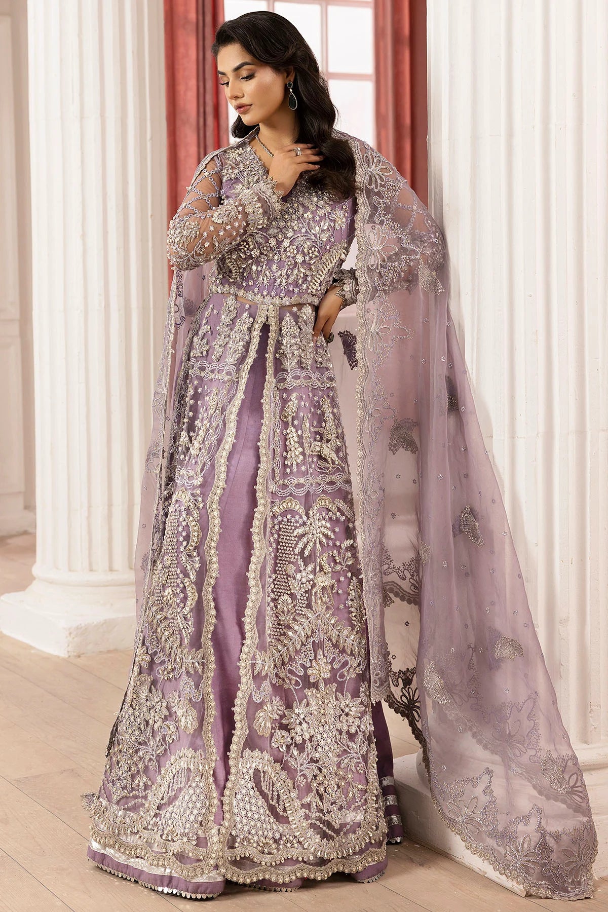 Motifz 3Pc Embroidered Silk Net Suit 4939-YASHFA gulbuy.com