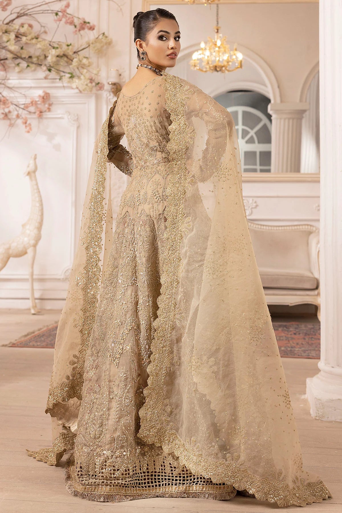 Motifz 3Pc Embroidered Organza Suit 4940-LAIRA gulbuy.com