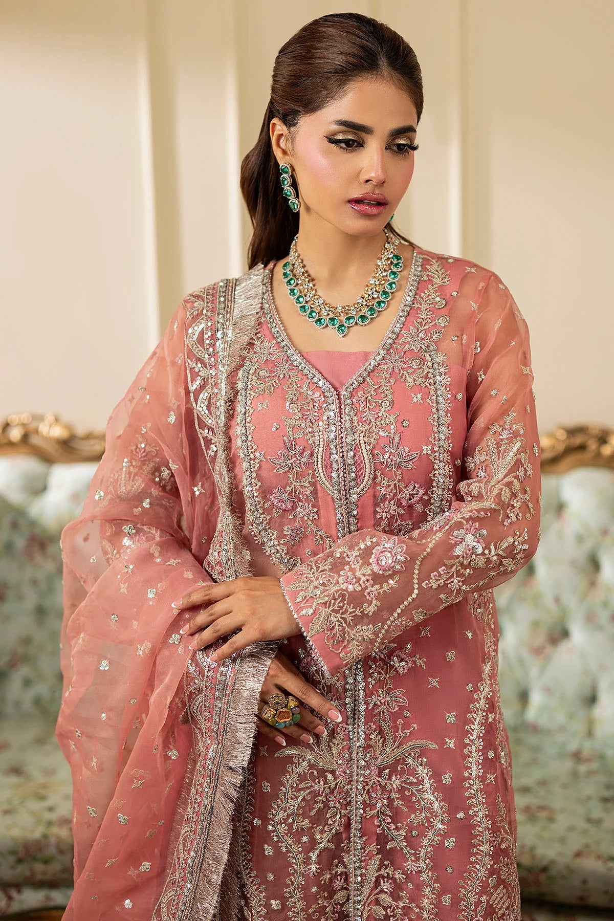 Motifz 3Pc Embroidered Organza Suit 5134-SUMMER gulbuy.com