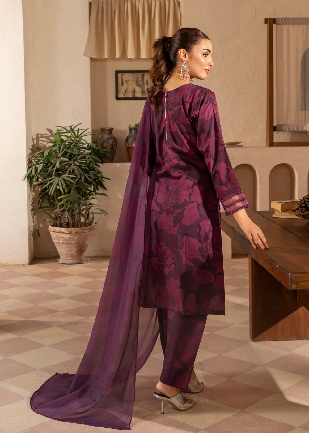 Polawn 3Pc Embroidered Lawn Suit PD-LAWN-25-422-A gulbuy.com