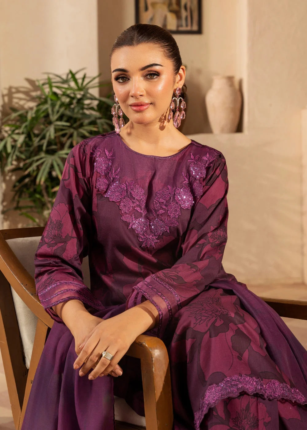 Polawn 3Pc Embroidered Lawn Suit PD-LAWN-25-422-A gulbuy.com
