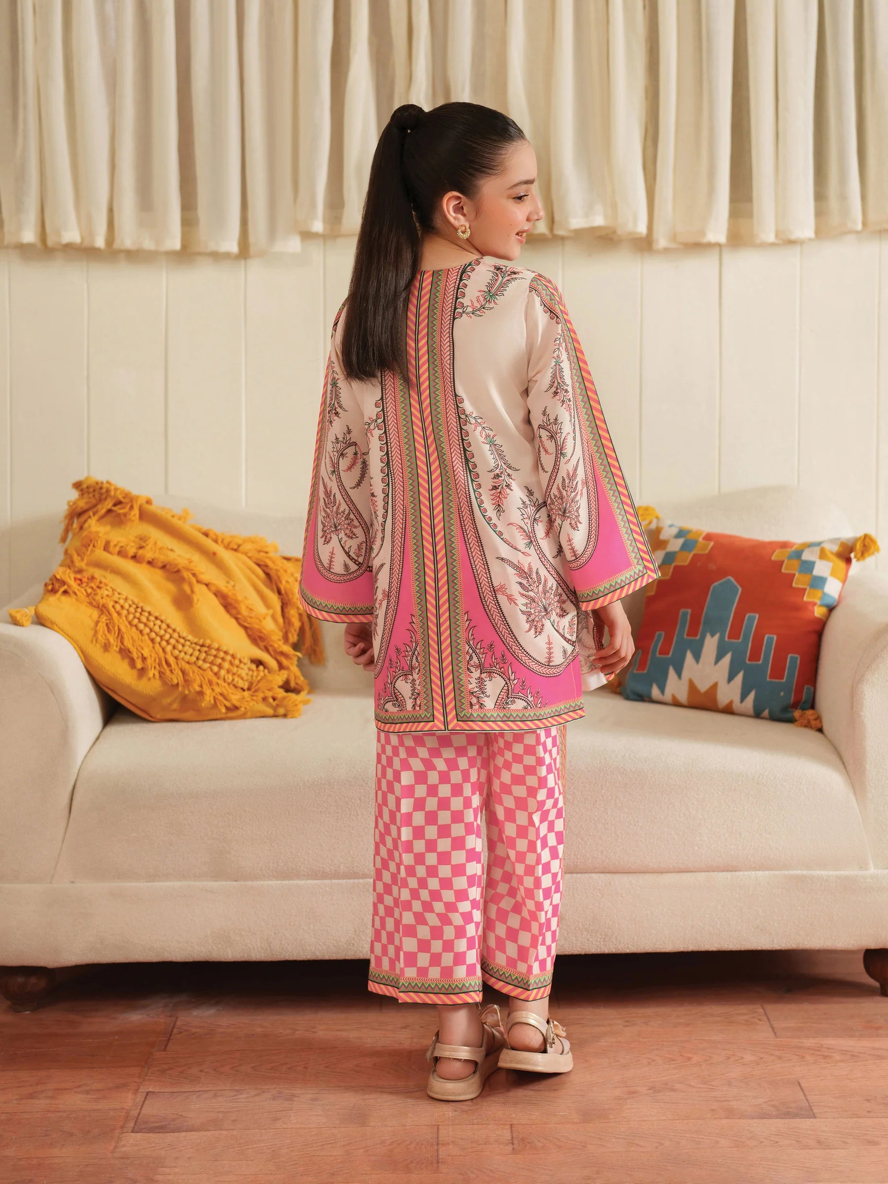 Garnet 2Pc Printed Lawn Kids Suit Floren gulbuy.com
