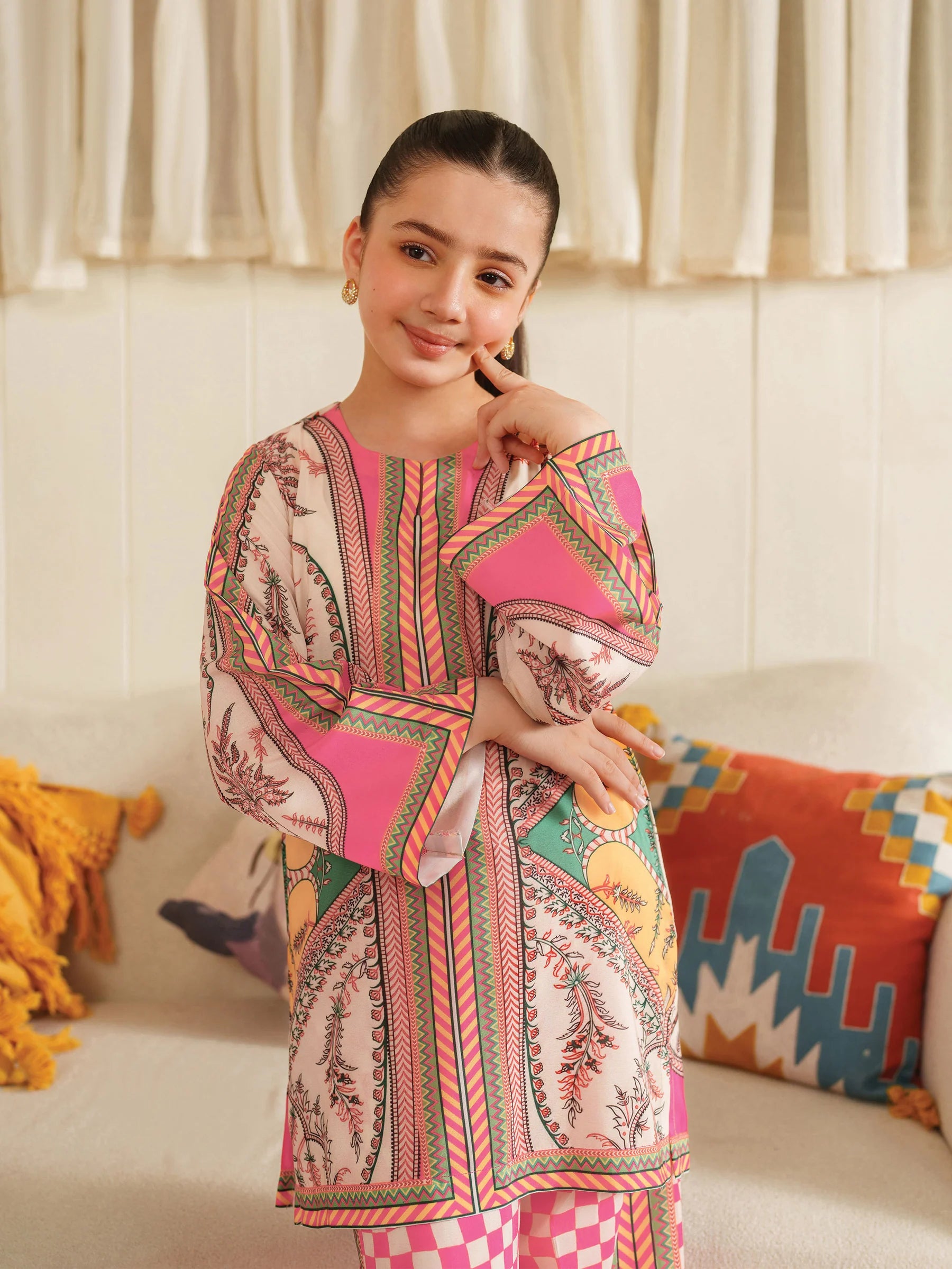 Garnet 2Pc Printed Lawn Kids Suit Floren gulbuy.com