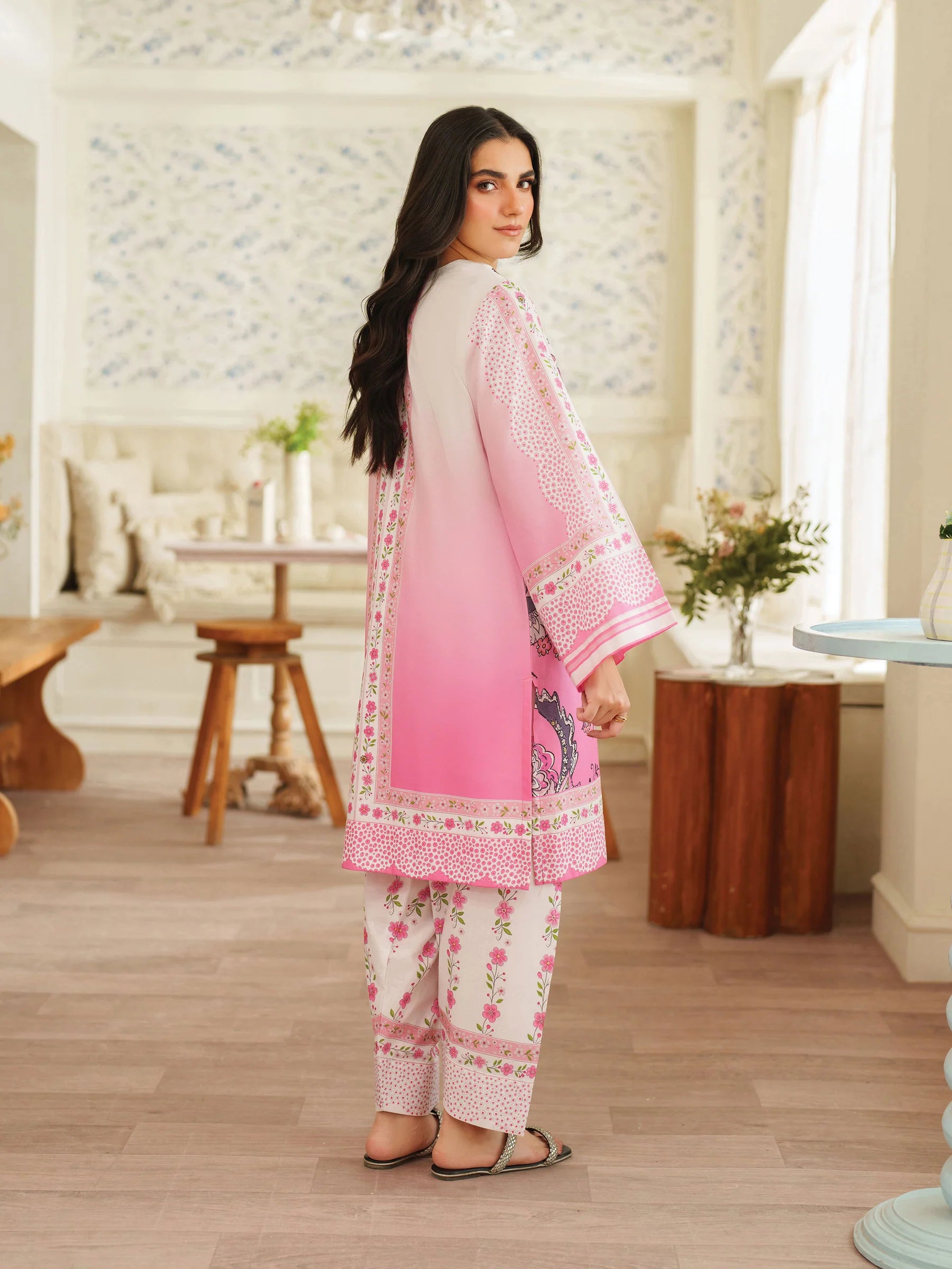 Garnet 2Pc Printed Lawn Suit Pink Dove gulbuy.com