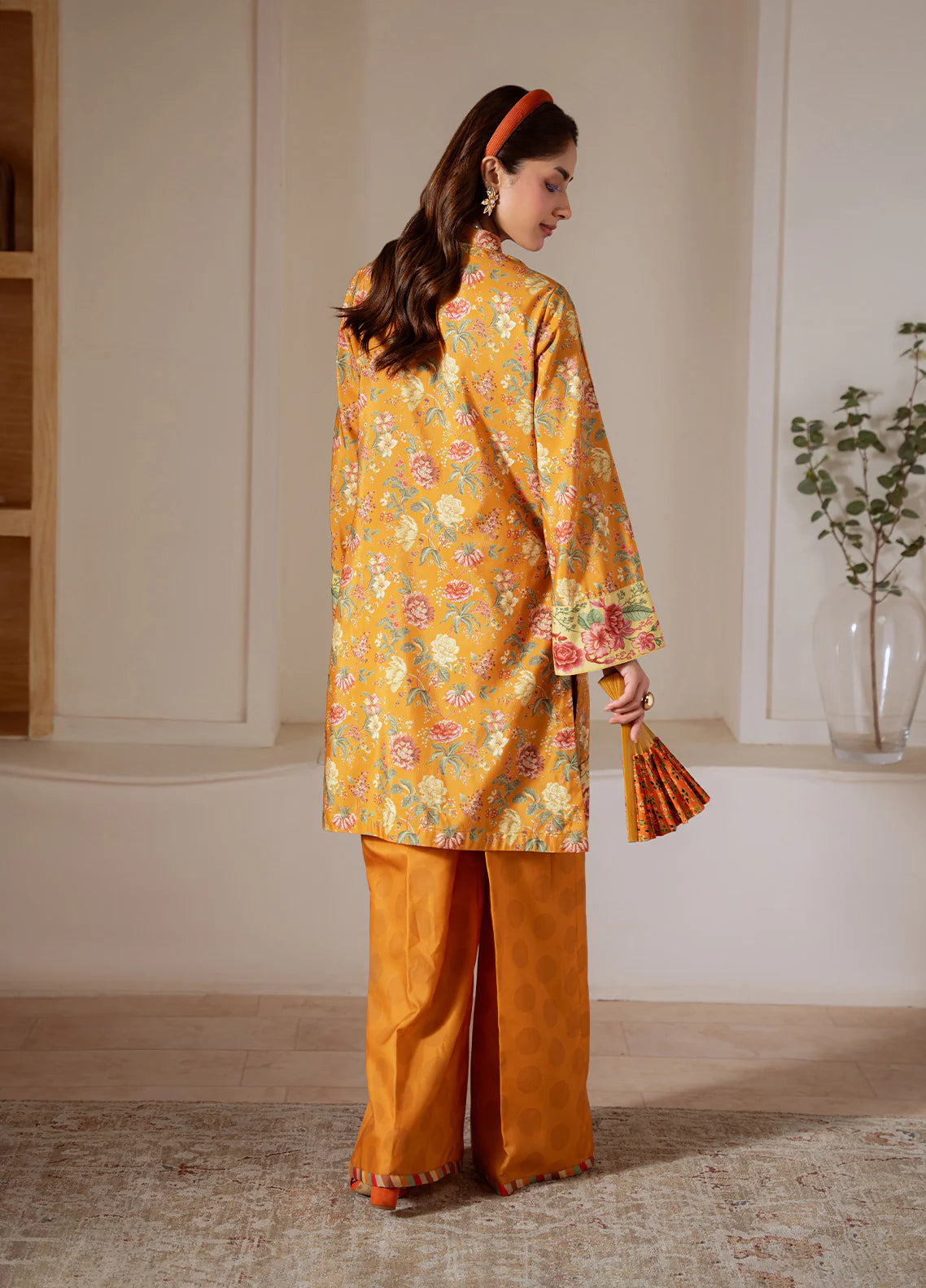 Gulaal 2Pc Printed Lawn Suit Marigold Veil gulbuy.com