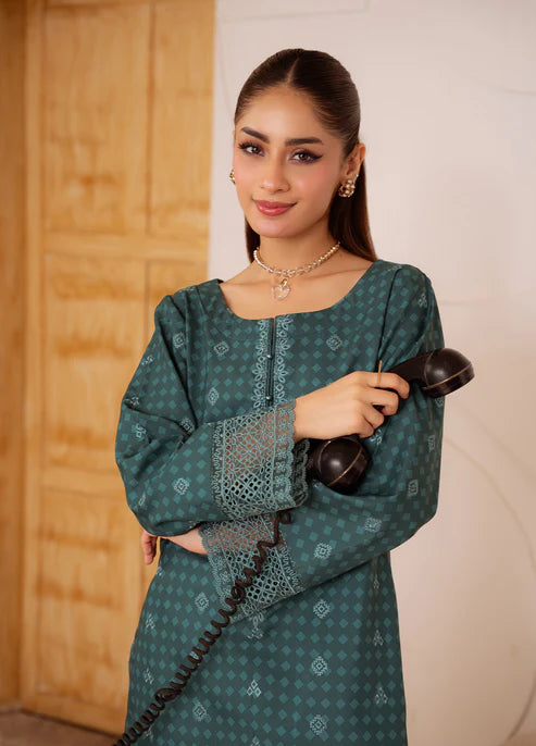 Gulaal 2Pc Printed Lawn Suit Midnight Fern gulbuy.com