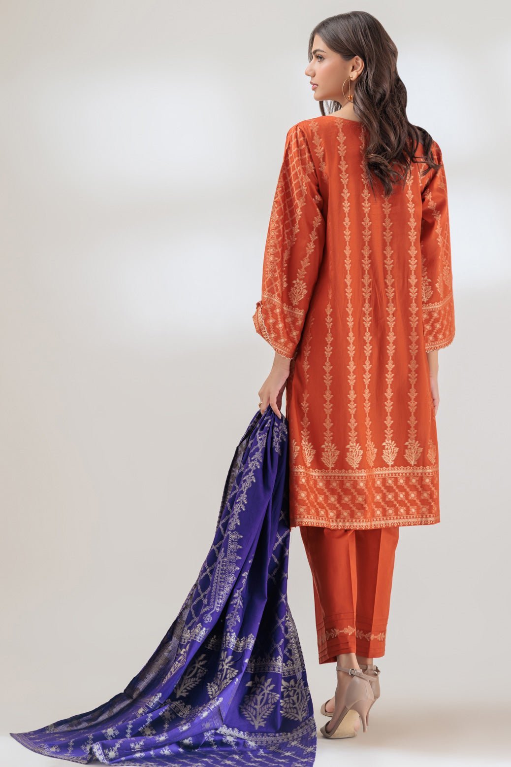 BONANZA SATRANGI 3PC JACQUARD CAMBRIC SUIT (PWJ1233P01)