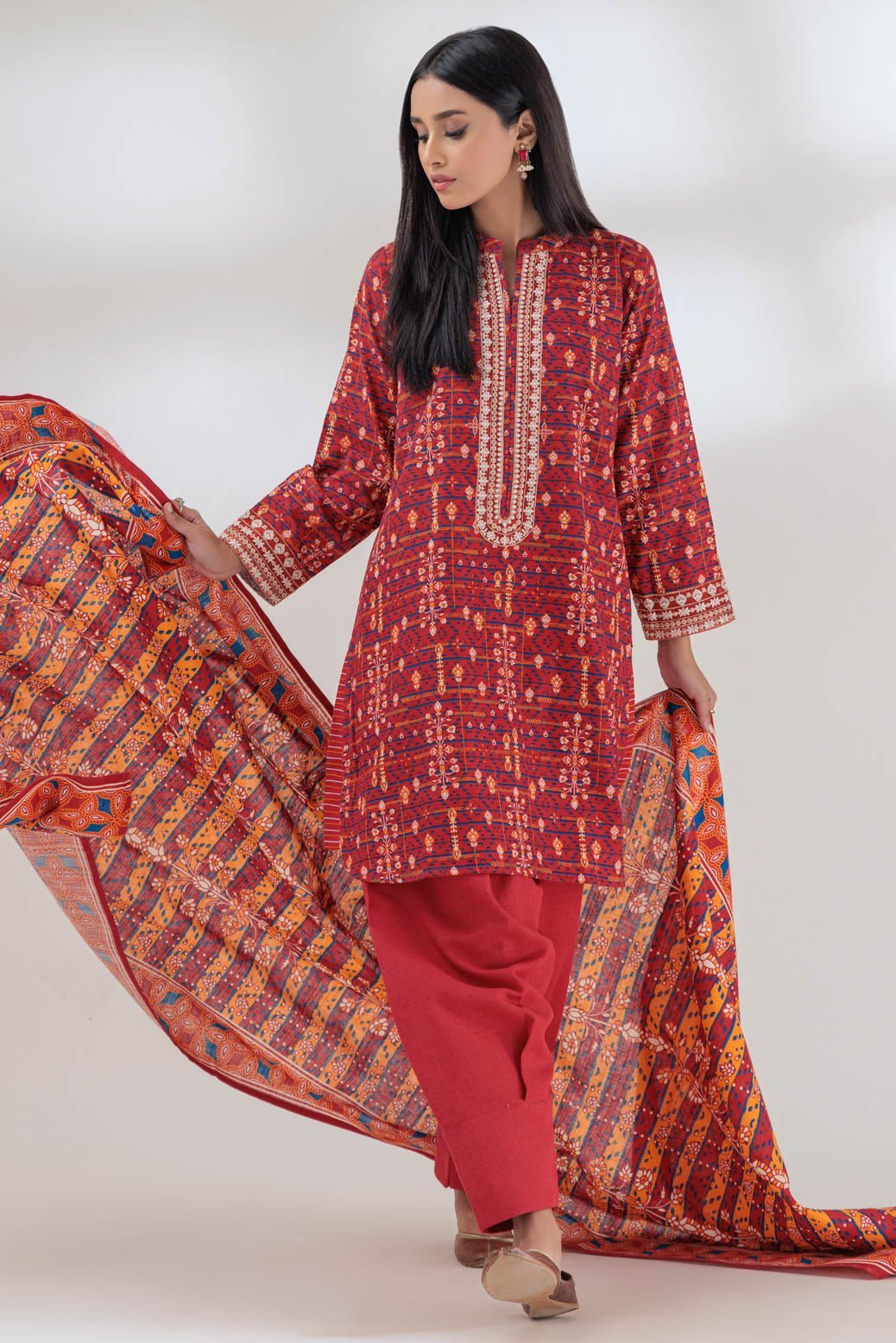 BONANZA SATRANGI 3PC KHADDAR PRINTED SUIT (PWS5233P51)