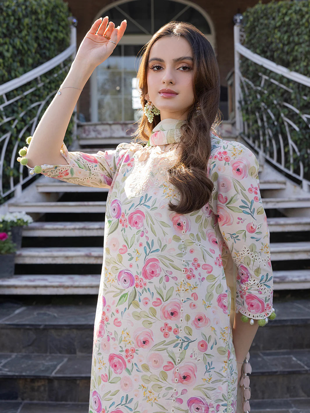 Izel 3Pc Embroidered Lawn Suit PETAL gulbuy.com