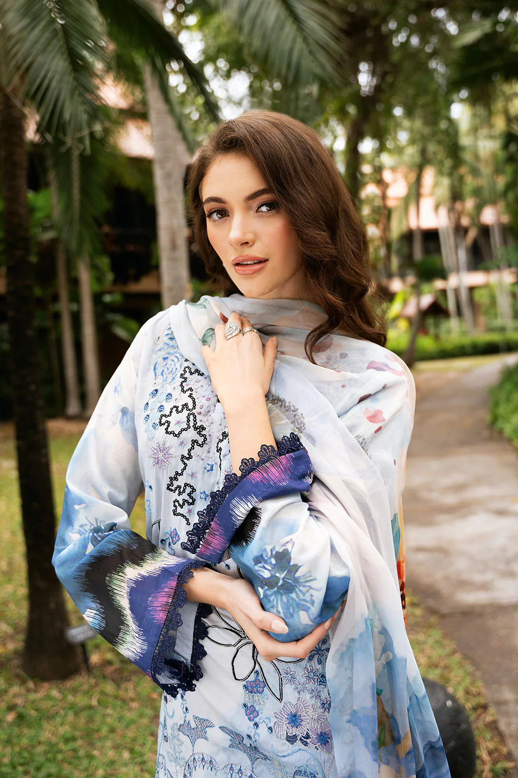 Ramsha 3Pc Embroidered Lawn Suit Y-1108 gulbuy.com