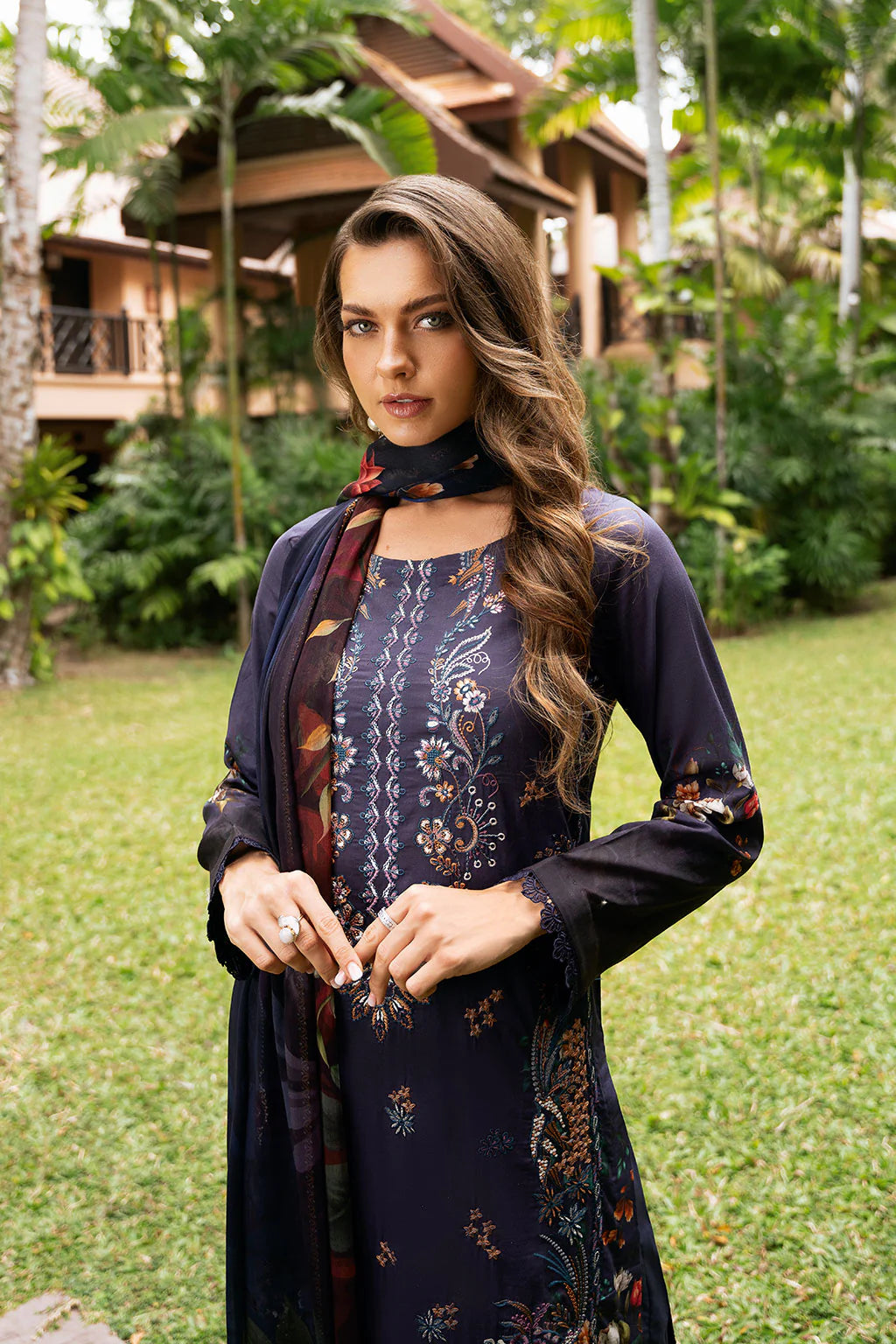 Ramsha 3Pc Embroidered Lawn Suit Y-1103 gulbuy.com