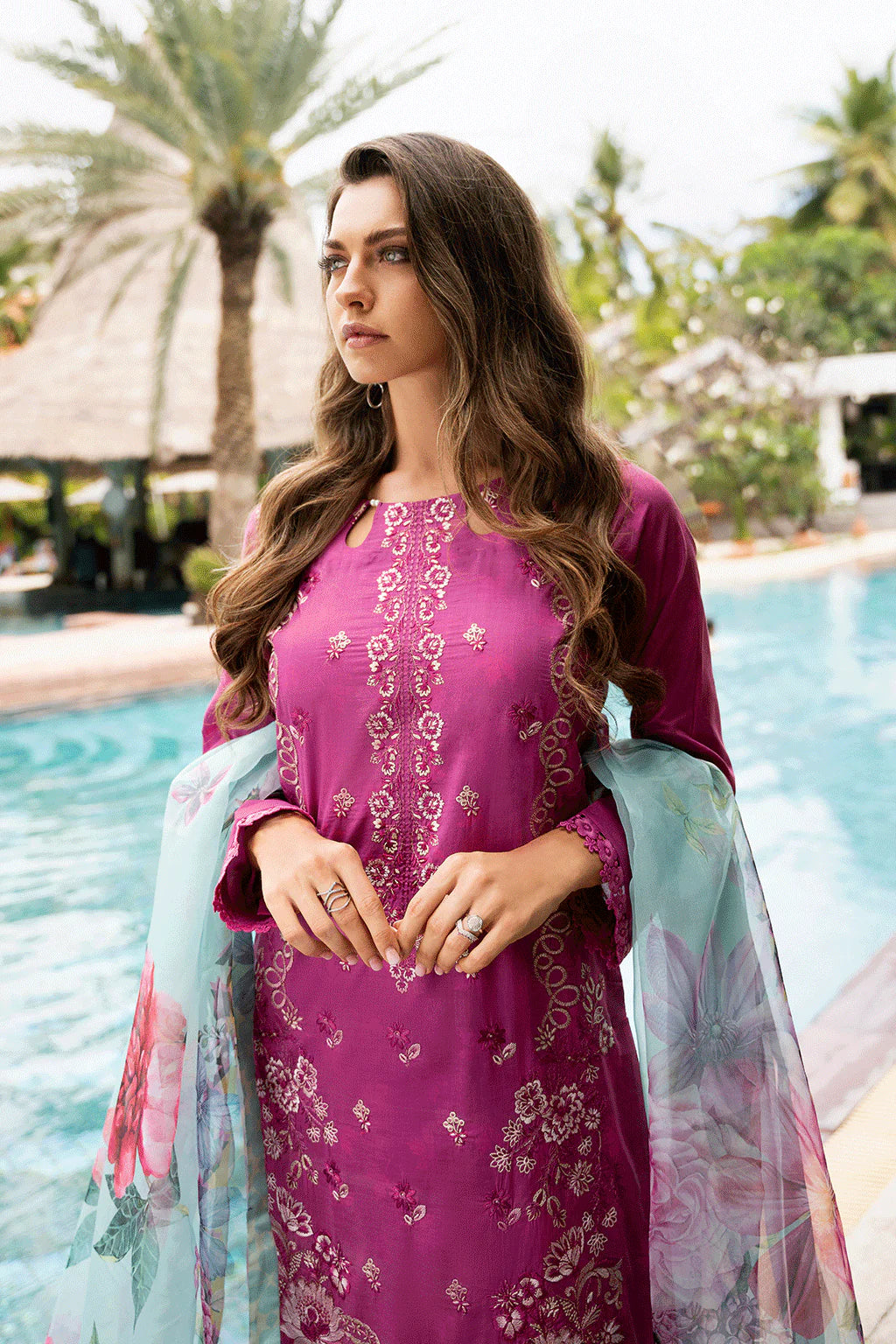 Ramsha 3Pc Embroidered Lawn Suit Y-1109 gulbuy.com