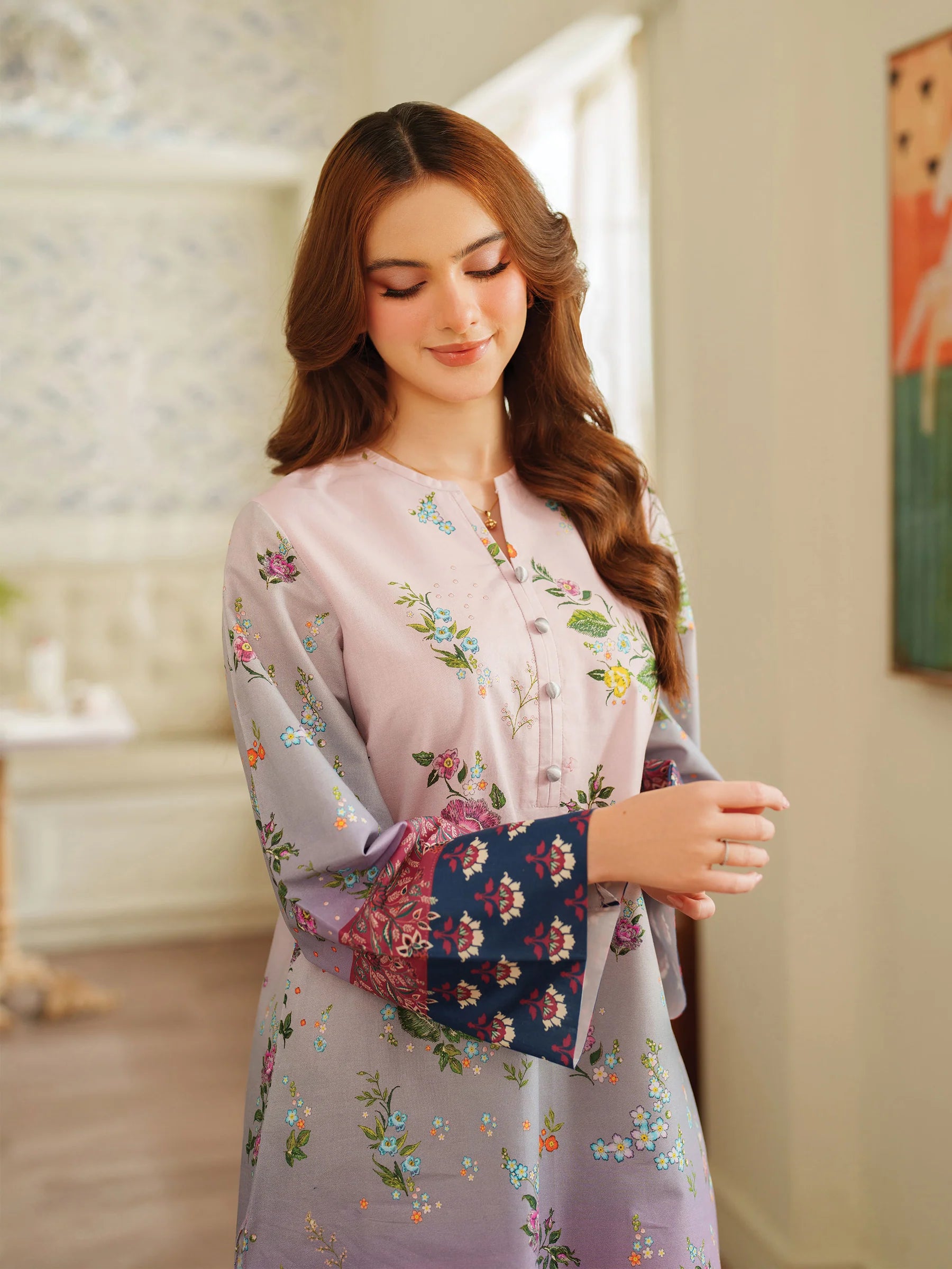 Garnet 2Pc Printed Lawn Suit Rose Berry gulbuy.com