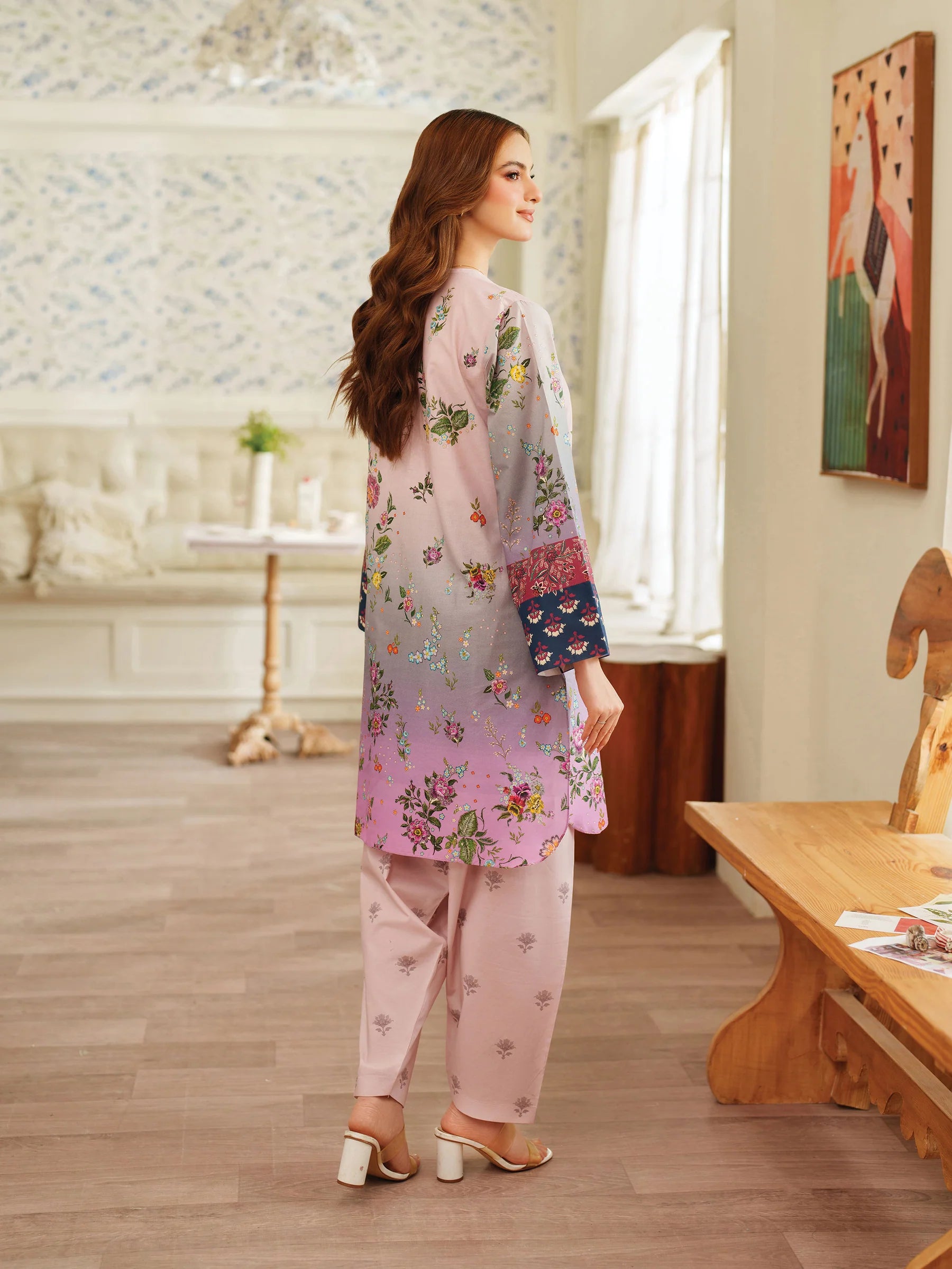 Garnet 2Pc Printed Lawn Suit Rose Berry gulbuy.com