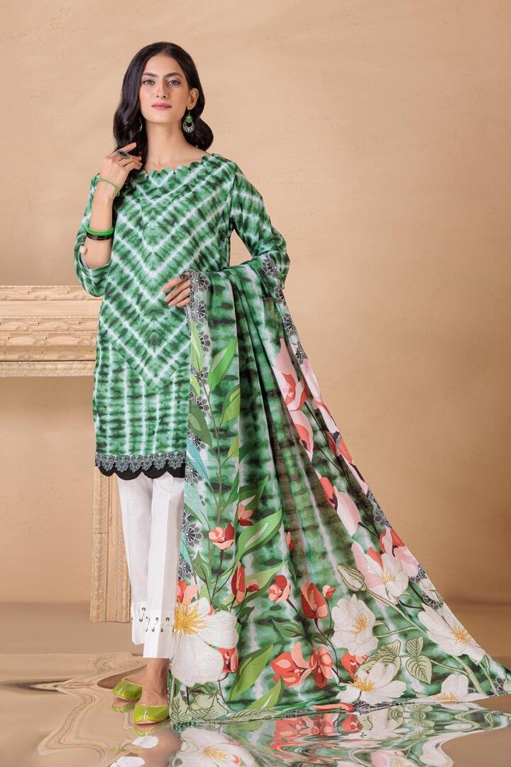 BONANZA SATRANGI 3PC PRINTED KHADDAR SUIT (RWR223P02B)