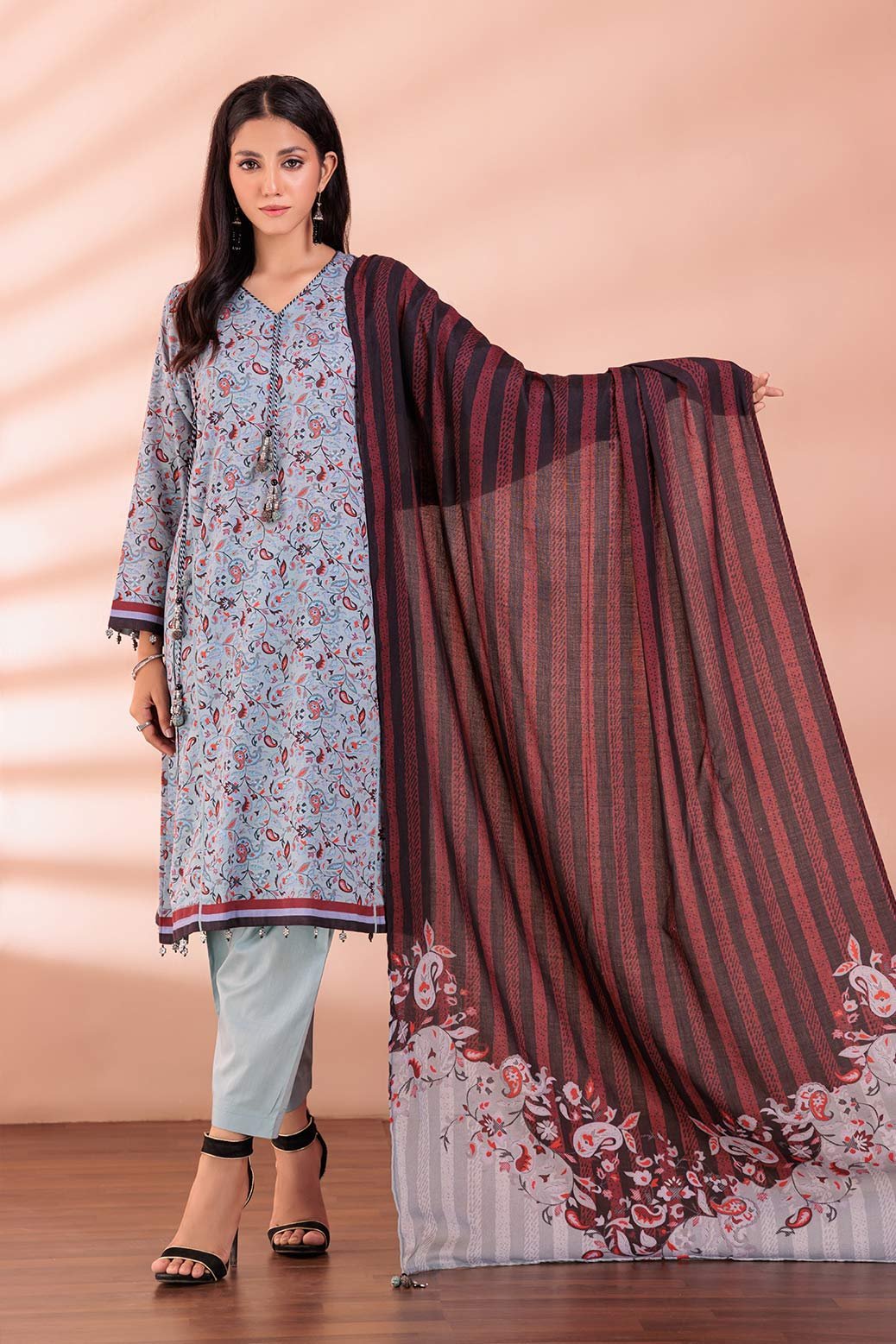 BONANZA SATRANGI 3PC PRINTED KHADDAR SUIT (RWR223P25)