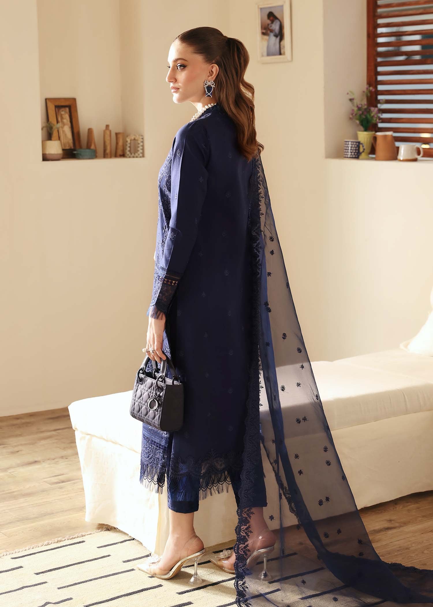 KANWAL MALIK 3PC EMBROIDERED LAWN SUIT (Rachael)