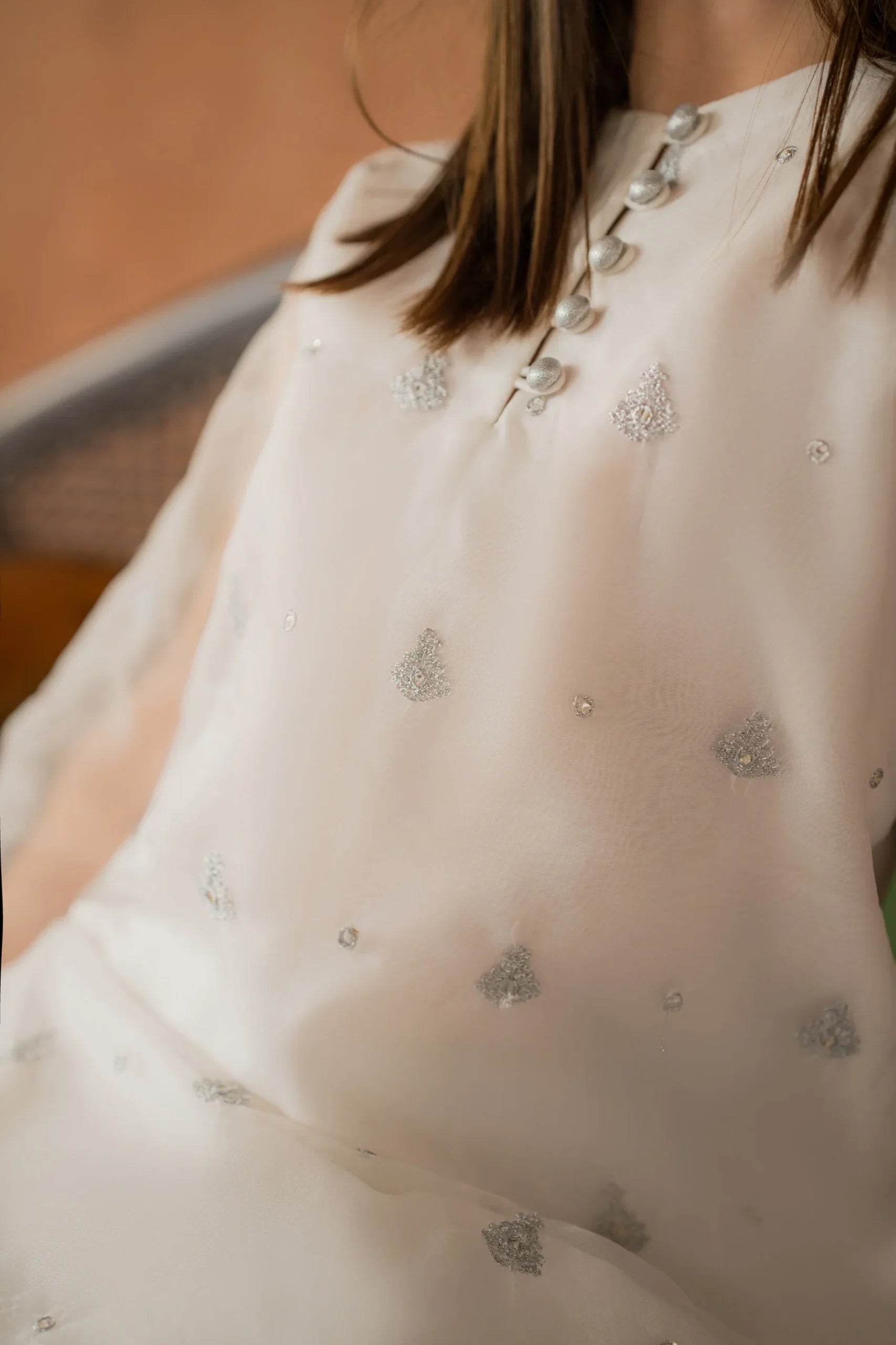 Kastoor 3Pc Embroidered Organza Kids Suit KKG-113 gulbuy.com
