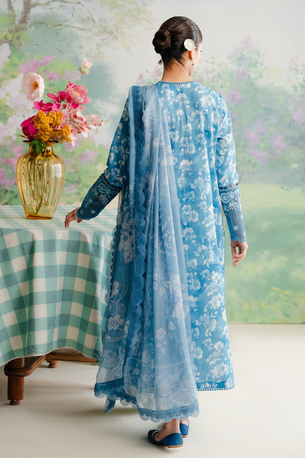 AFROZEH 3PC EMBROIDERED LAWN SUIT (638-Nigella)