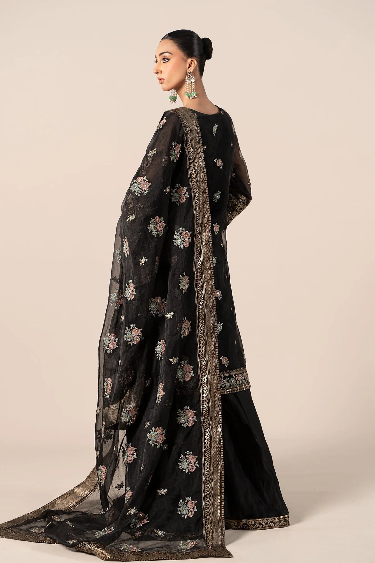 Maria B 3Pc Embroidered Organza Suit SF-EF25-24