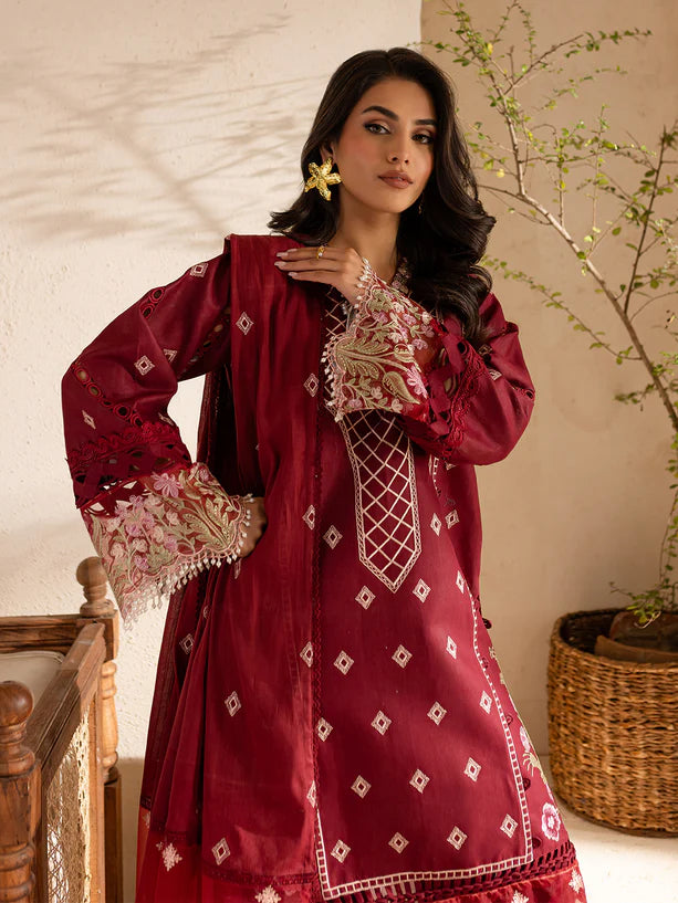 Parishay 3Pc Embroidered Lawn Suit SG-12 gulbuy.com