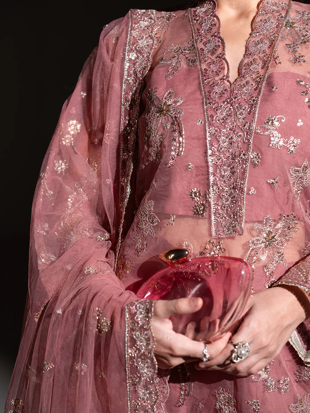 Izel 3Pc Embroidered Raw Silk Suit SLC-010-Raya gulbuy.com