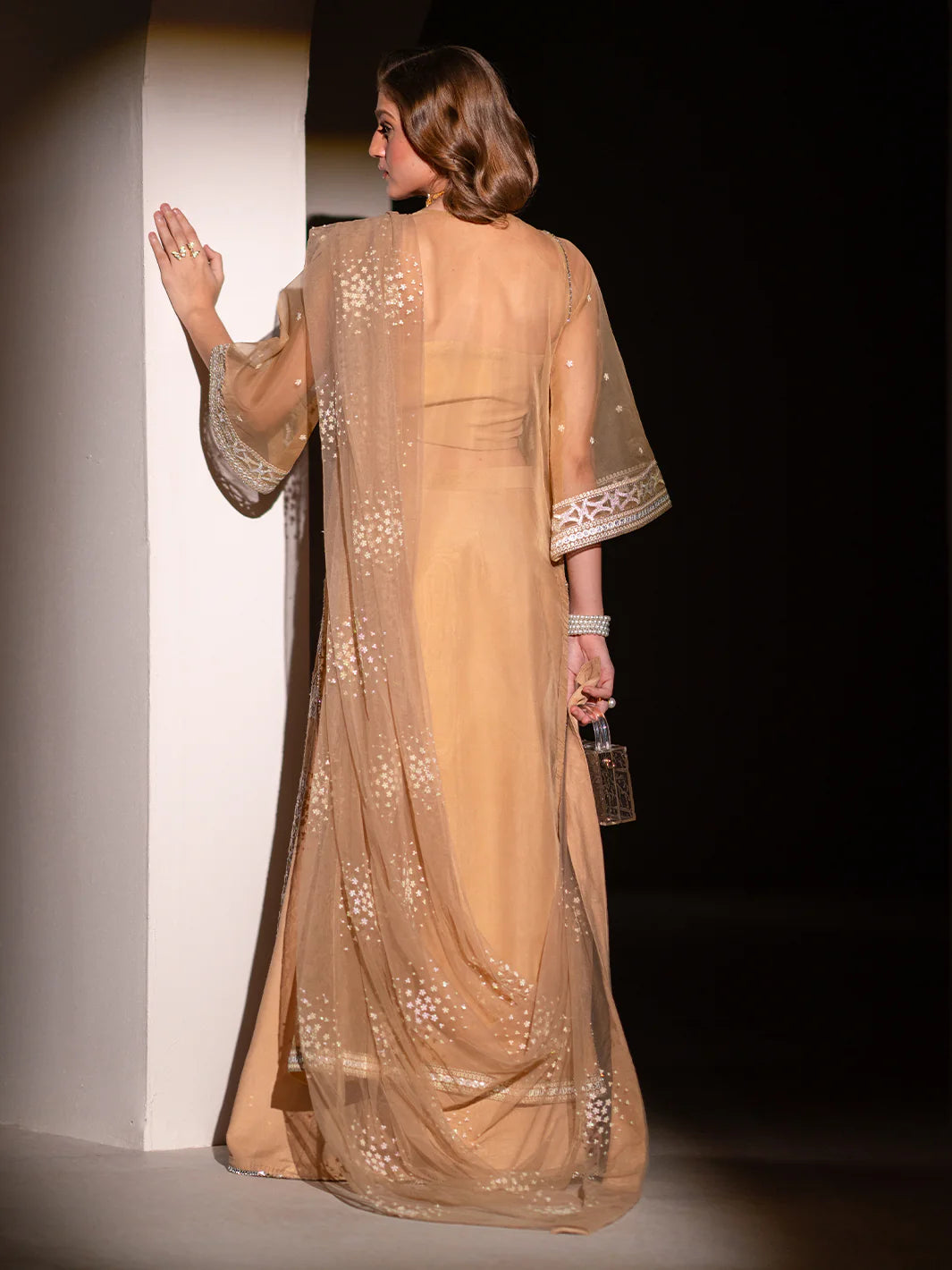 Izel 3Pc Embroidered Raw Silk Suit SLC-012-Kirk gulbuy.com