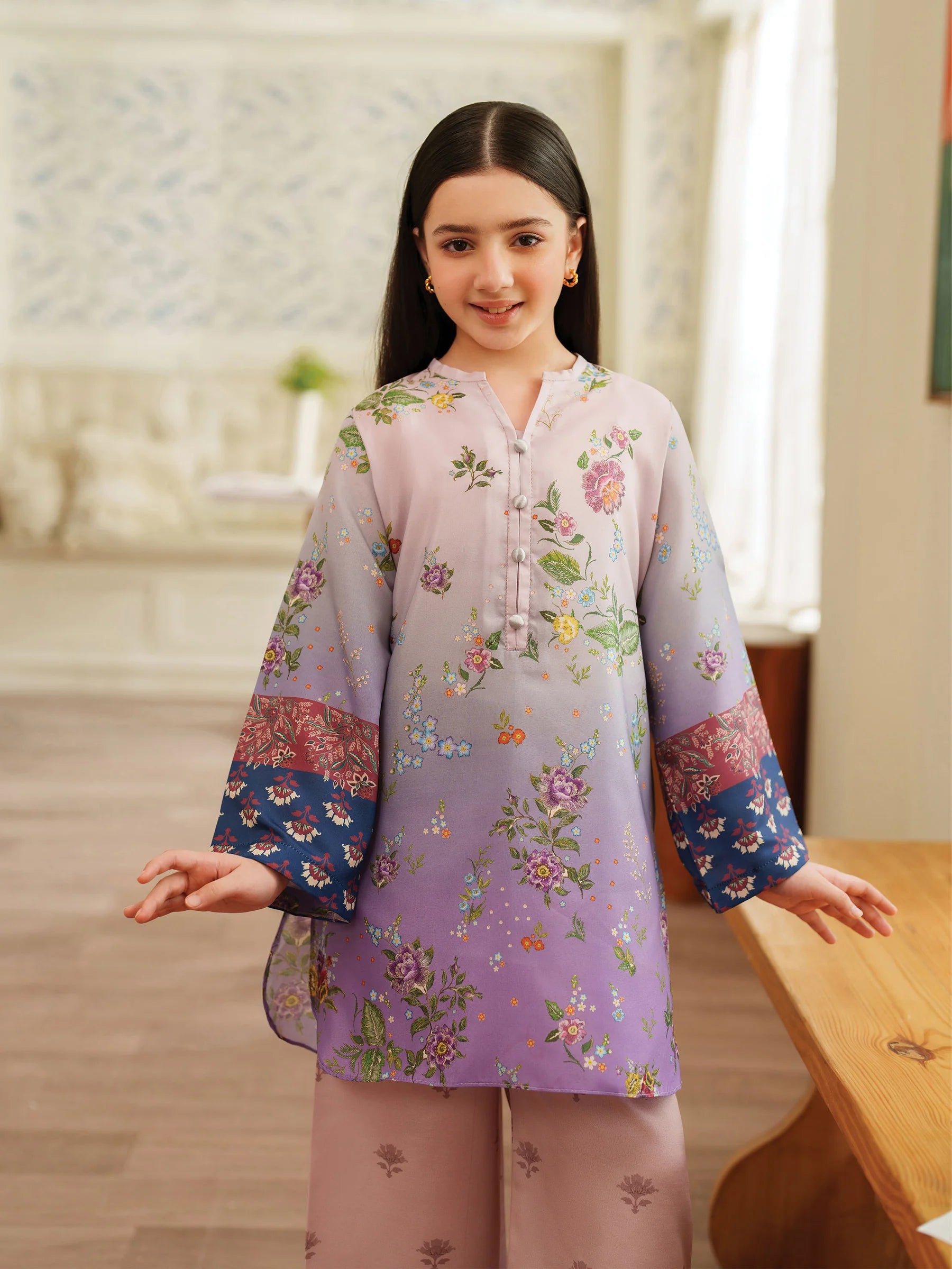 Garnet 2Pc Printed Lawn Kids Suit Soft Berry gulbuy.com