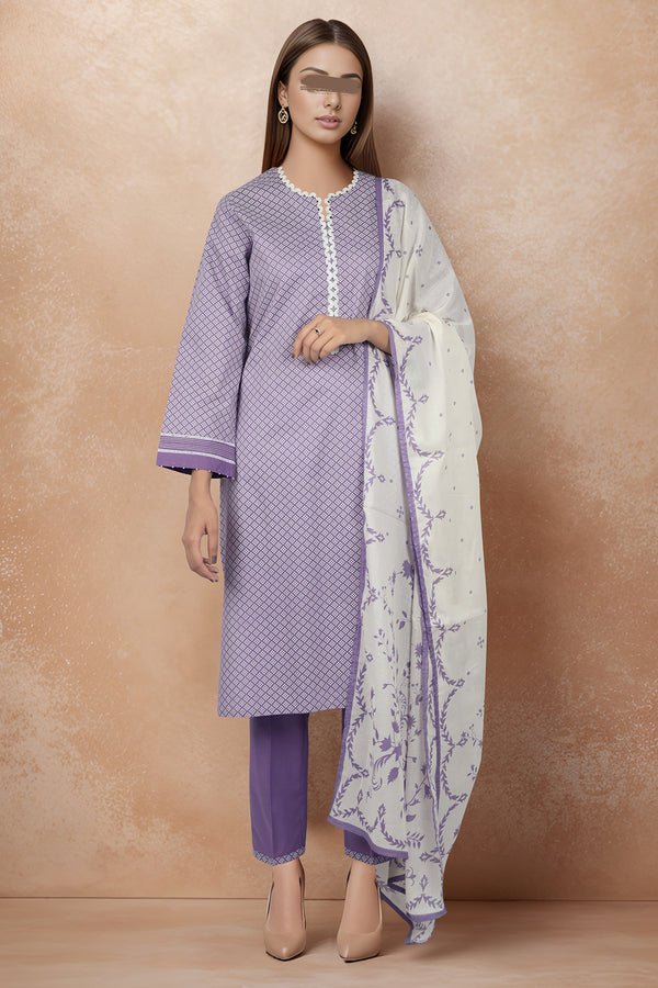 SAYA 3 PIECE PRINTED LAWN SUIT (SP-5109)