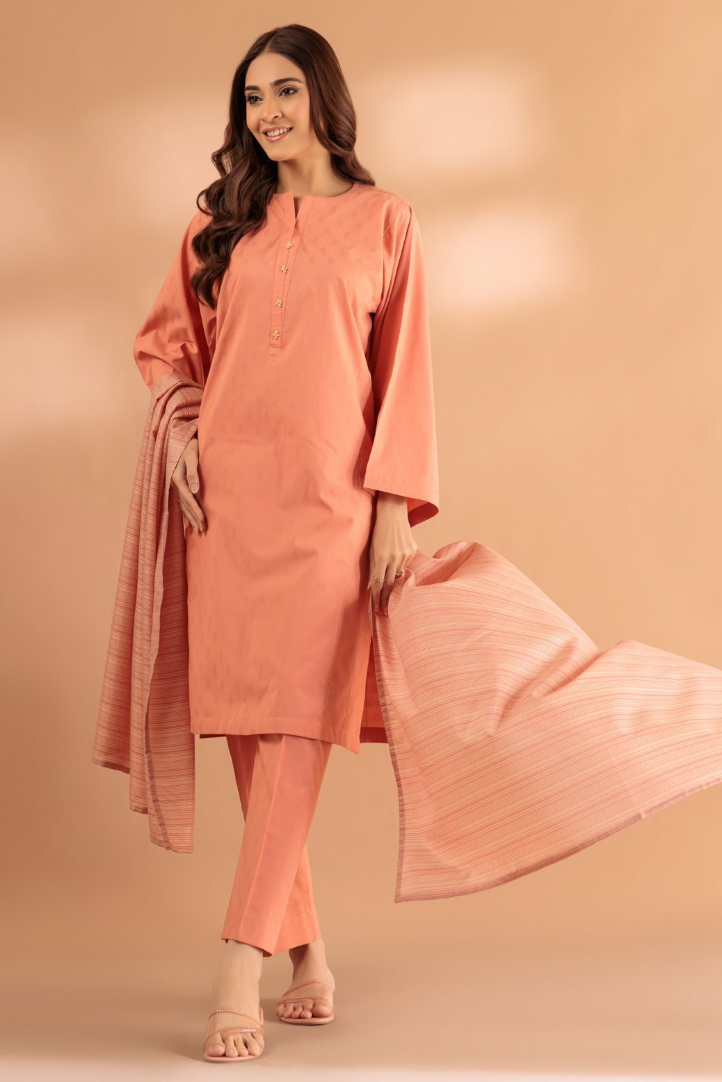 BONANZA SATRANGI 3PC EMBROIDERED JACQUARD SUIT (SS2243P109)
