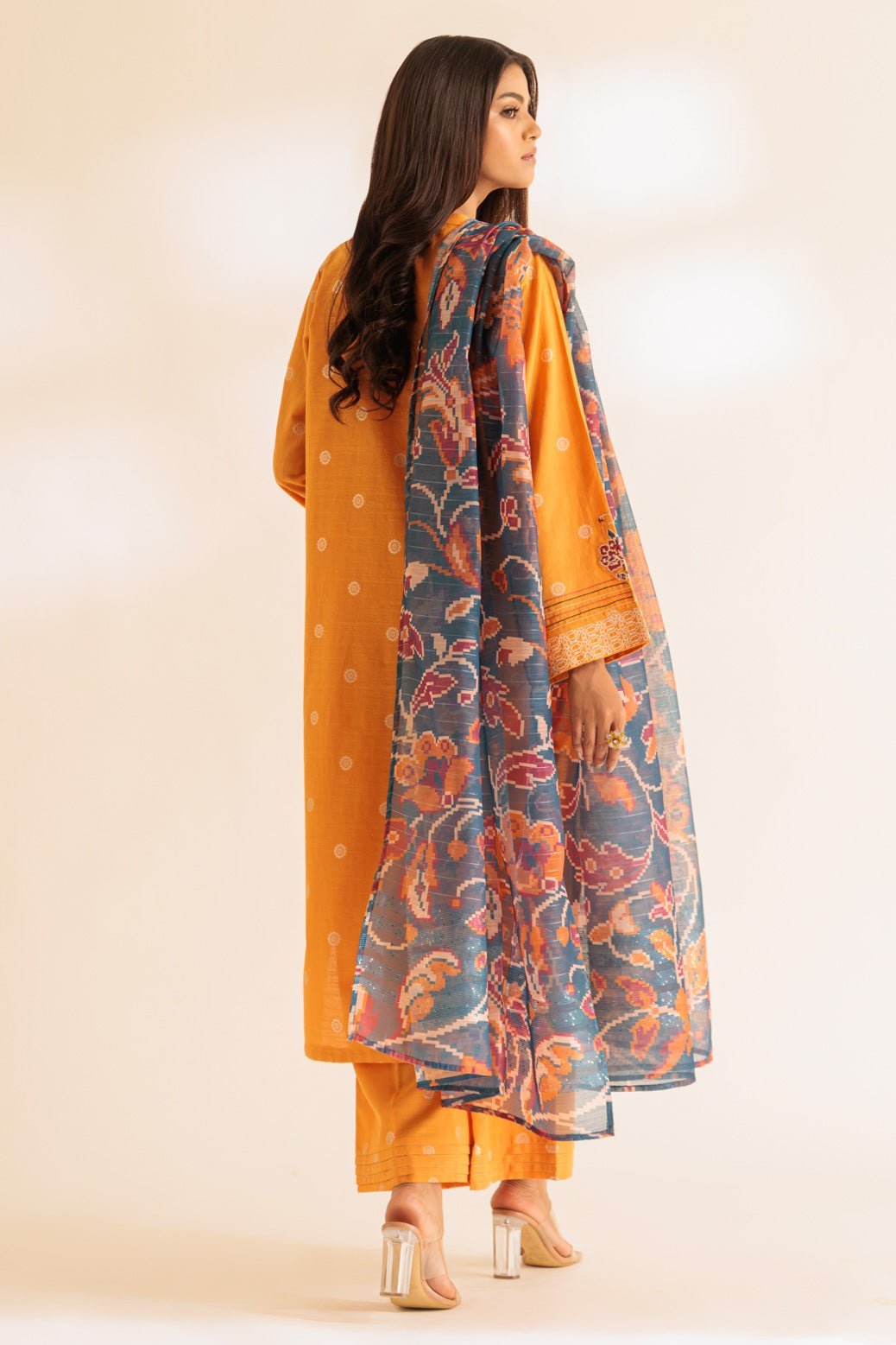 BONANZA SATRANGI 3PC EMBROIDERED JACQUARD SUIT (SS6243P04)