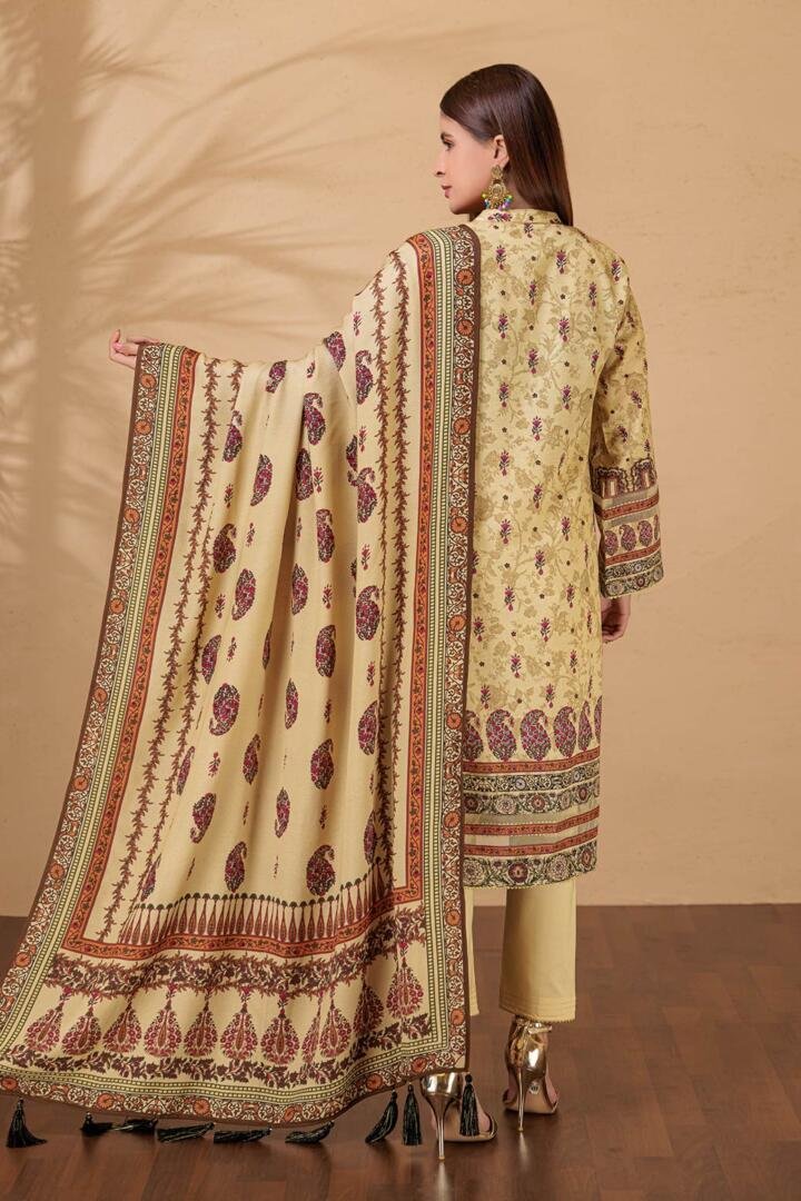 BONANZA SATRANGI 3PC PRINTED KHADDAR SUIT (SWT223P72)