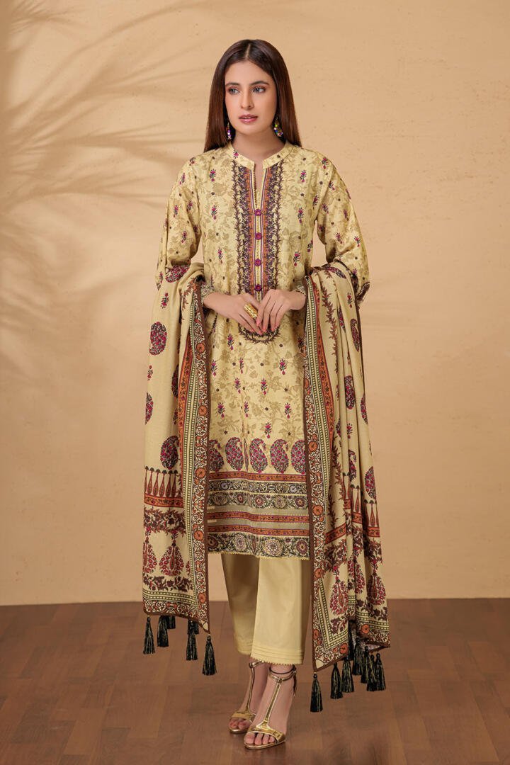 BONANZA SATRANGI 3PC PRINTED KHADDAR SUIT (SWT223P72)