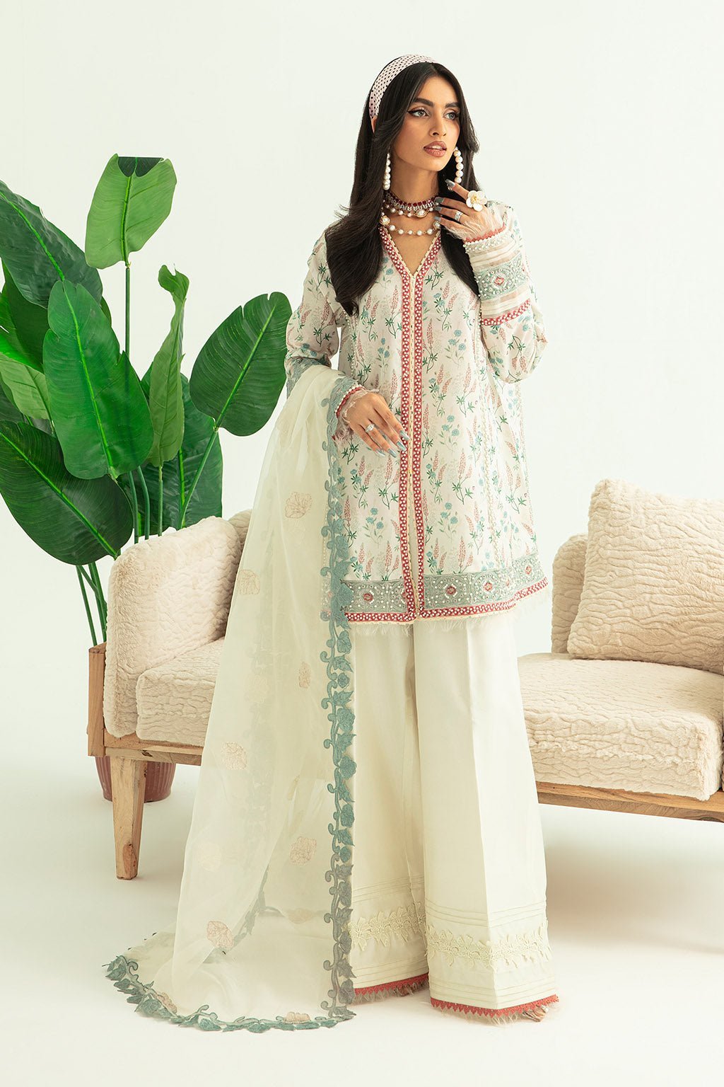 Vanya 3 Piece Organza Suit (LS-03)