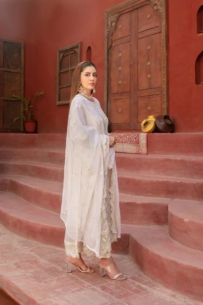 Tawakkal 3Pc Embroidered Chiffon Suit D-5726-Nuresa gulbuy.com