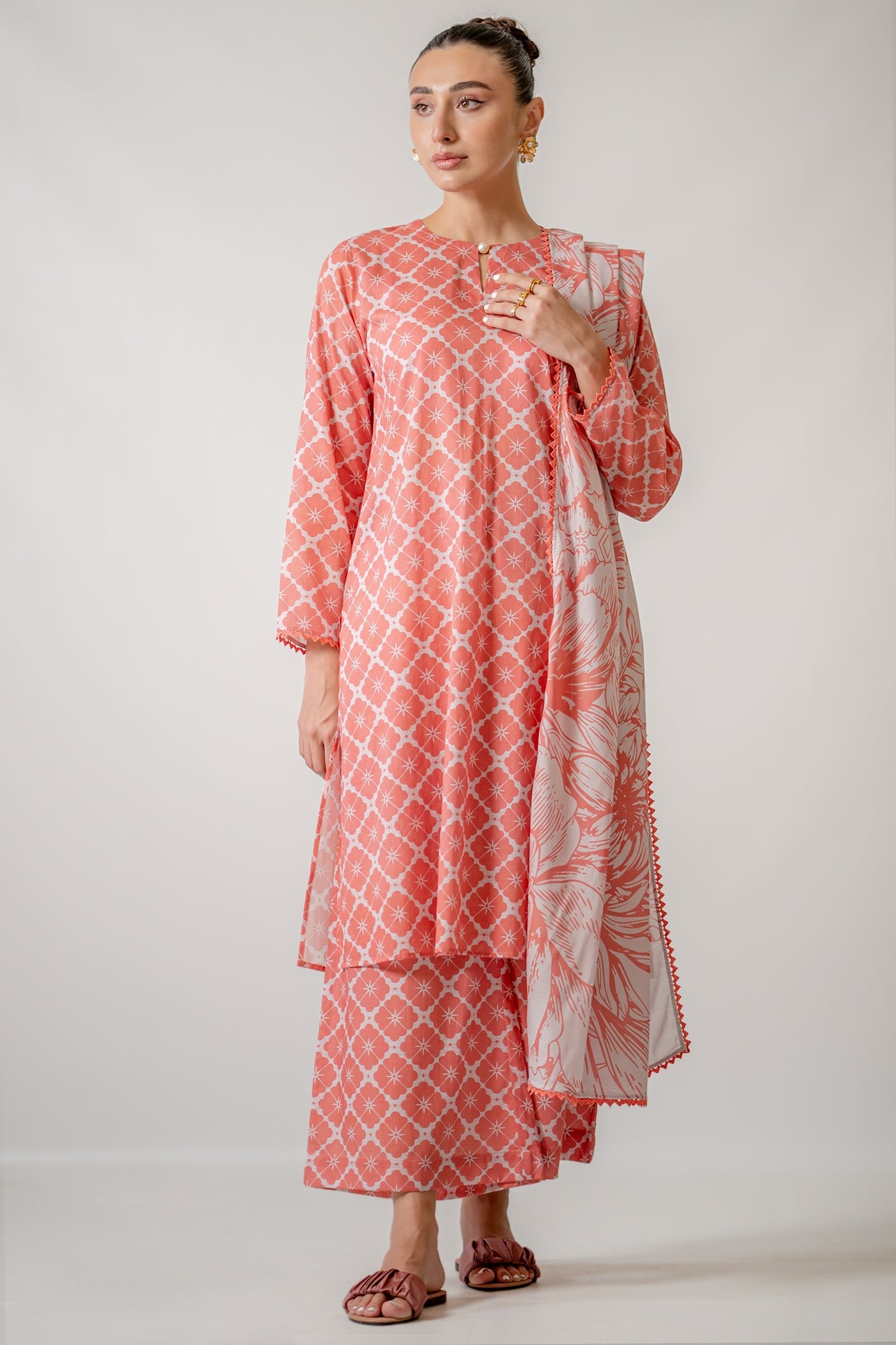 strapless open back dress Ego 3 Piece Printed Lawn Suit (U00422-999-PK0) – GulBuy
