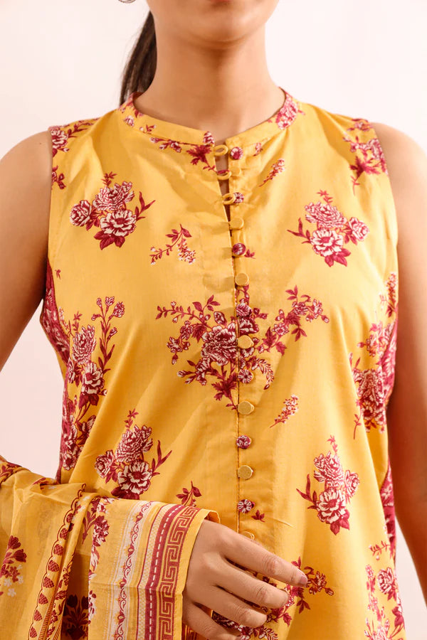 Saya 3Pc Printed Lawn Suit WUNS-5981 gulbuy.com