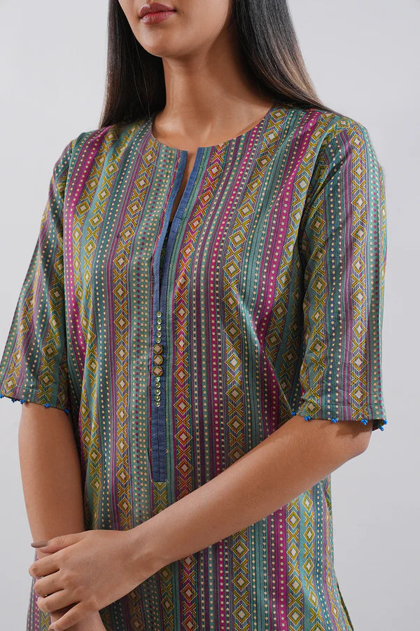 Saya 3Pc Printed Lawn Suit WUNS-5796 gulbuy.com