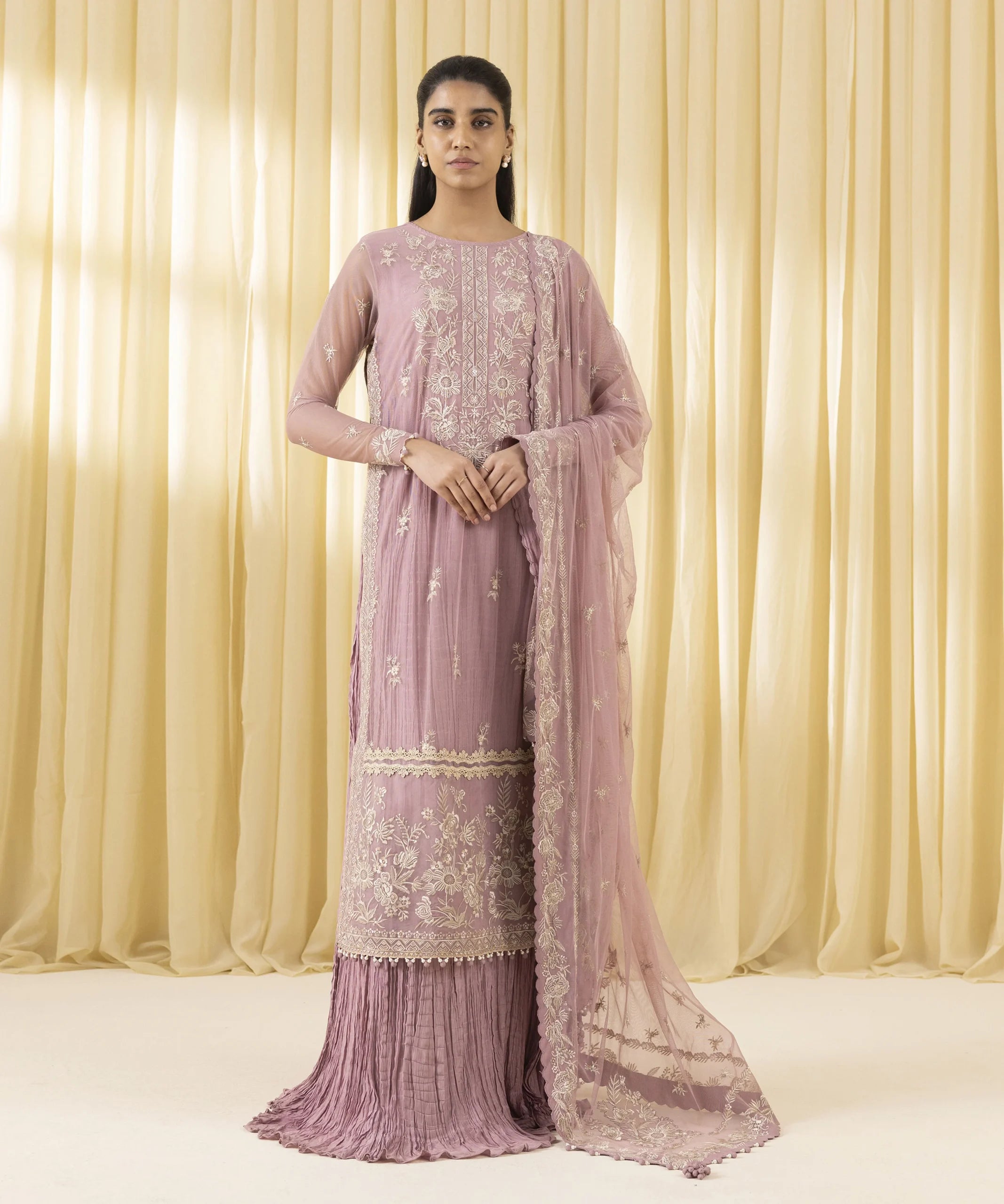 Sapphire 3Pc Embroidered Net Suit U3FEHE25V313 Sapphire 3Pc Embroidered Net Suit U3FEHE25V313