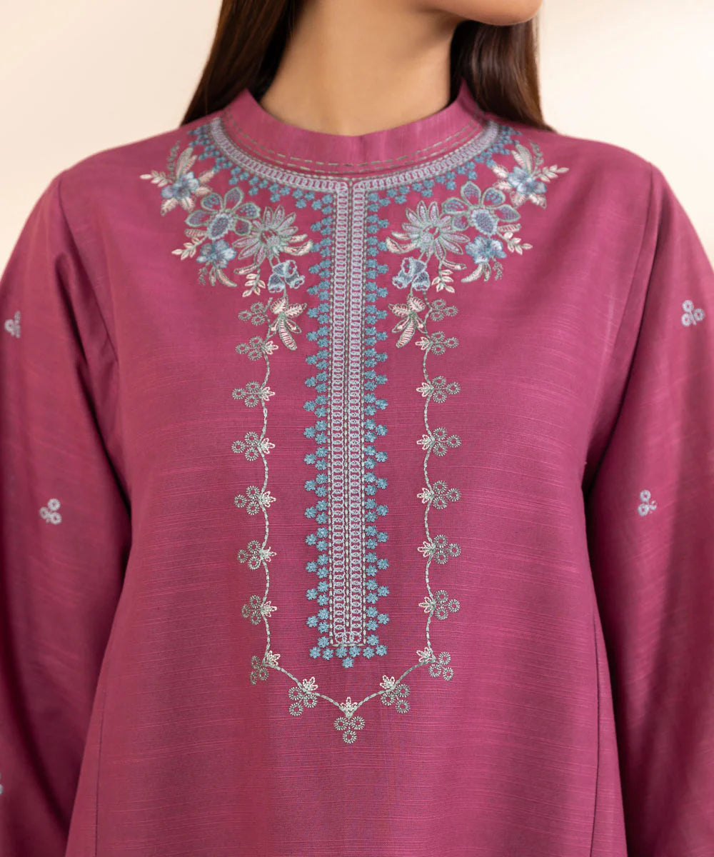 Sapphire 3Pc Embroidered khaddar Suit U3PEST24V918 gulbuy.com