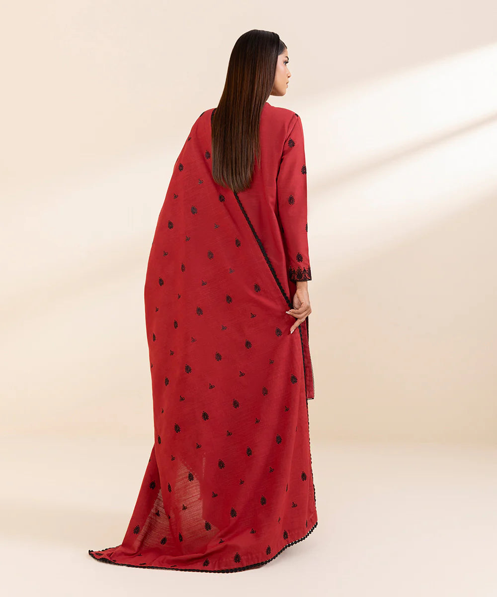 Sapphire 3Pc Embroidered Khaddar Suit U3PEST24V926 gulbuy.com
