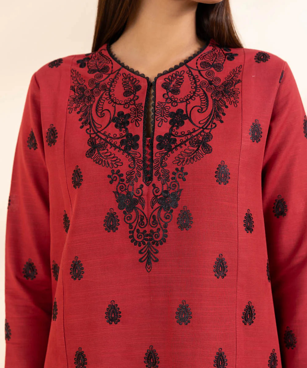 Sapphire 3Pc Embroidered Khaddar Suit U3PEST24V926 gulbuy.com