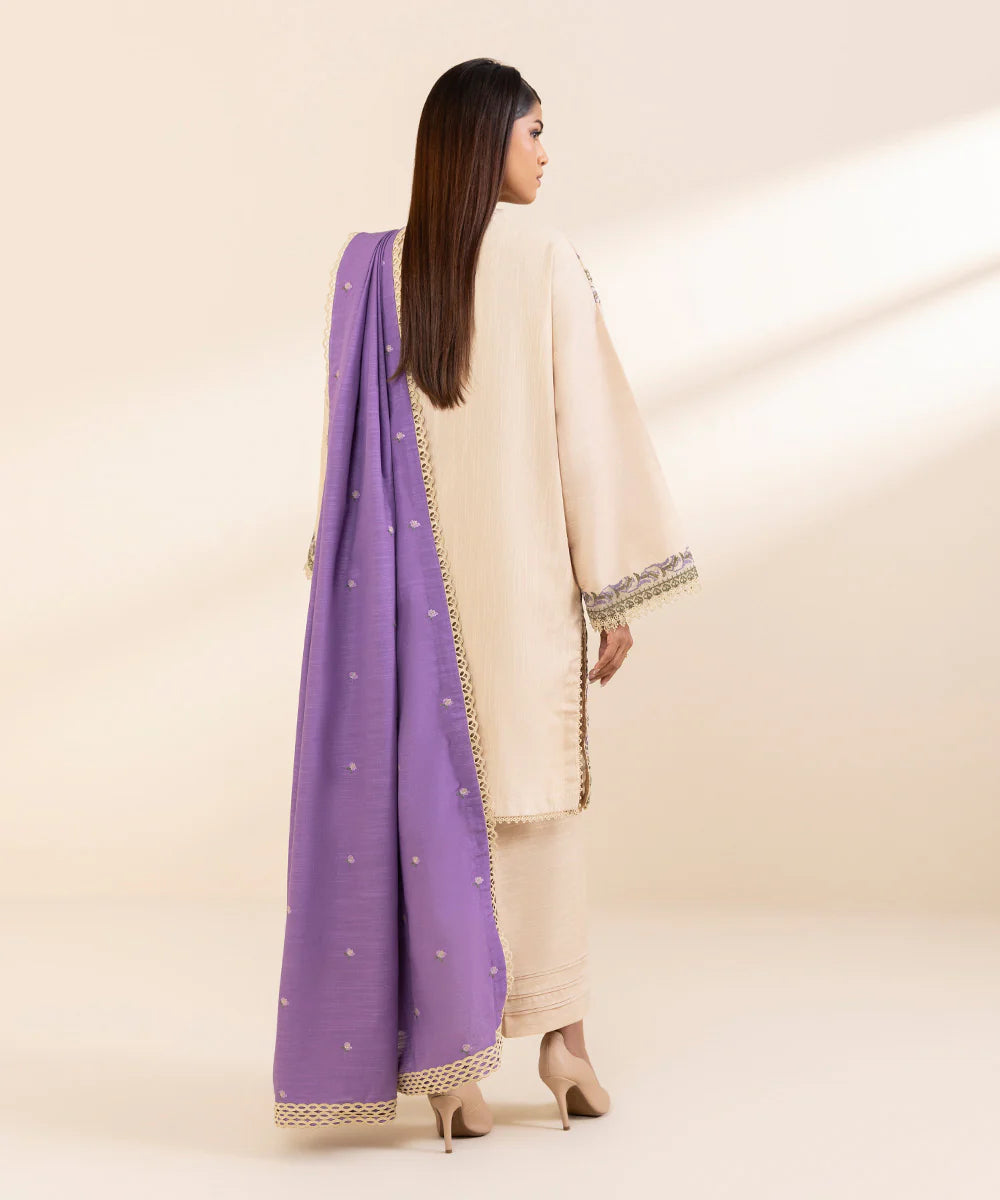 Sapphire 3Pc Embroidered khaddar Suit U3PEST24V927 gulbuy.com