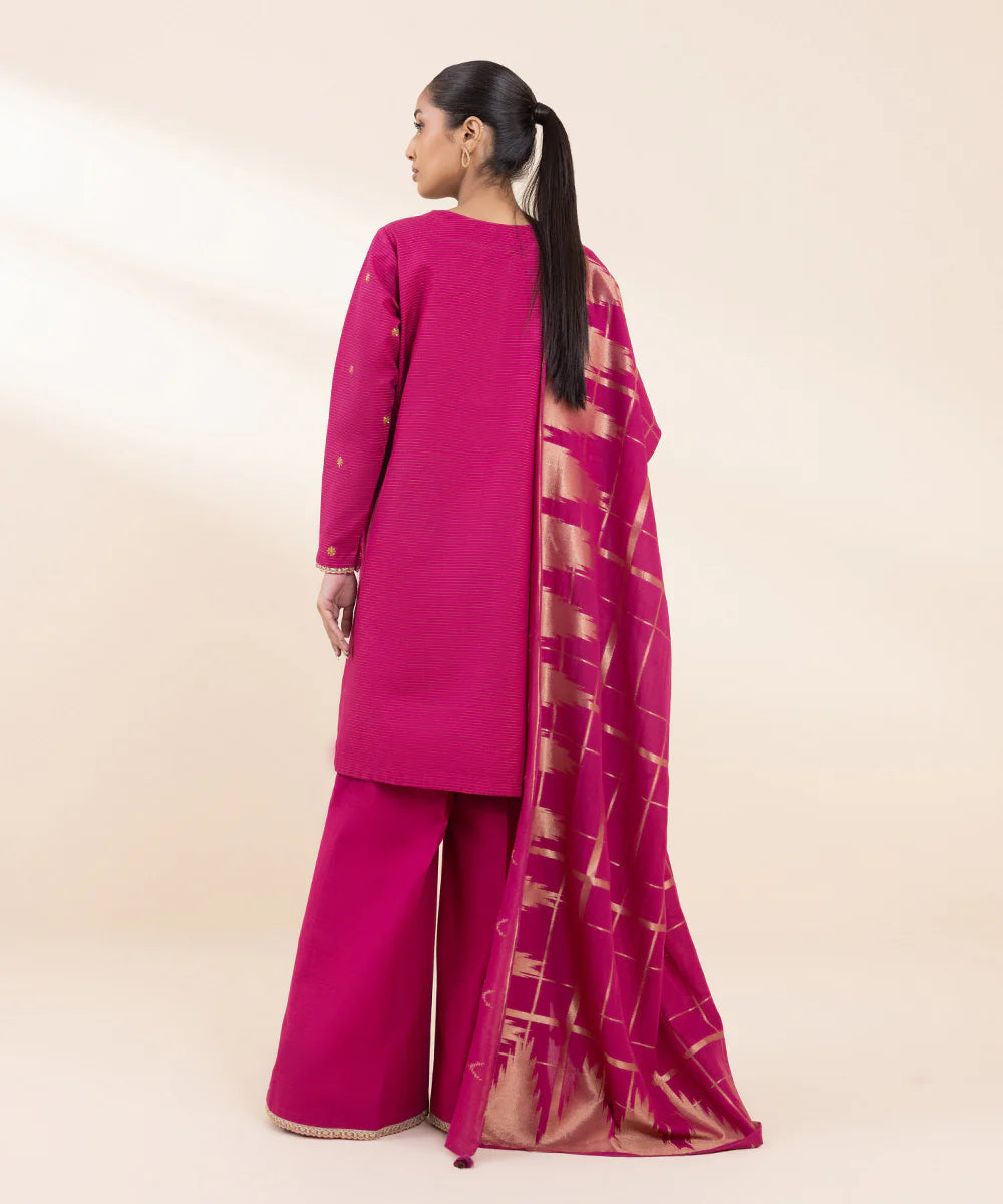 Sapphire 3Pc Embroidered Zari Khaddar Suit U3PEST24V945 gulbuy.com
