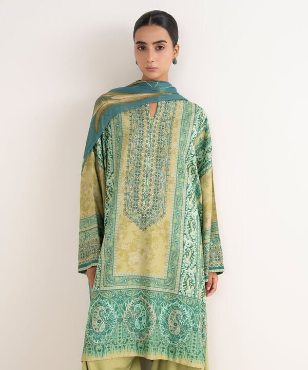 Sapphire 3Pc Embroidered Lawn Suit U3PEDY25V530 gulbuy.com