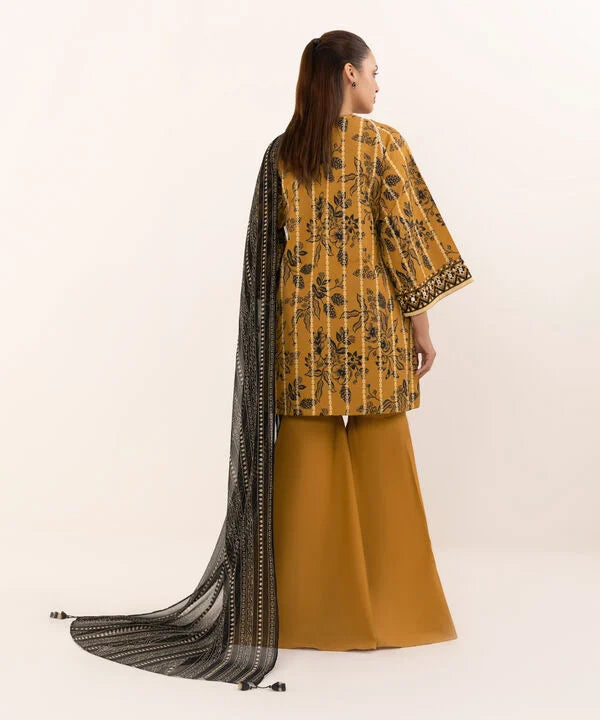 Sapphire 3Pc Embroidered Cotton Suit U3PEDY25V614 gulbuy.com