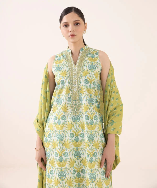 Sapphire 3Pc Embroidered Cotton Suit U3PEDY25V628 gulbuy.com