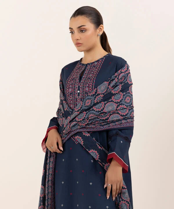 Sapphire 3Pc Embroidered Lawn Suit U3PEDY25V641 gulbuy.com