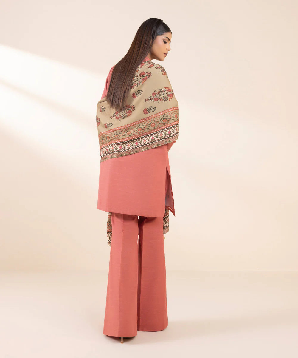 Sapphire 3Pc Embroidered Khaddar Suit U3PESG24V922