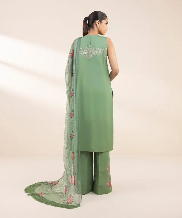 Sapphire 3Pc Embroidered Cotton Suit U3PESG25V128 gulbuy.com